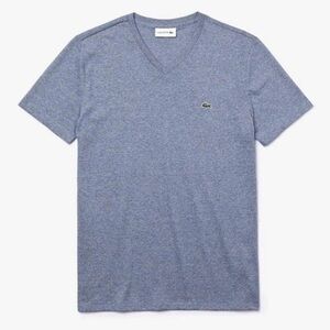 Lacoste NWT New Men's Blue V-Neck T-Shirt